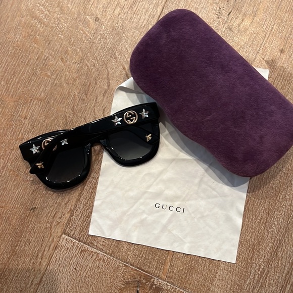 GUCCI GG0208S Black Star Sunglasses